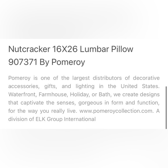 NEW—Pomeroy Collection Nutcracker Lumbar Pillow 16x26 907371 - Picture 6 of 16